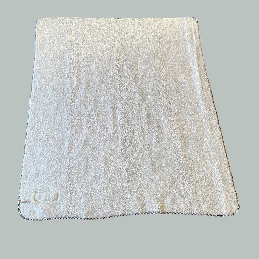 Victoria Secret Red Plaid Throw Blanket 100% Recycled Polyester